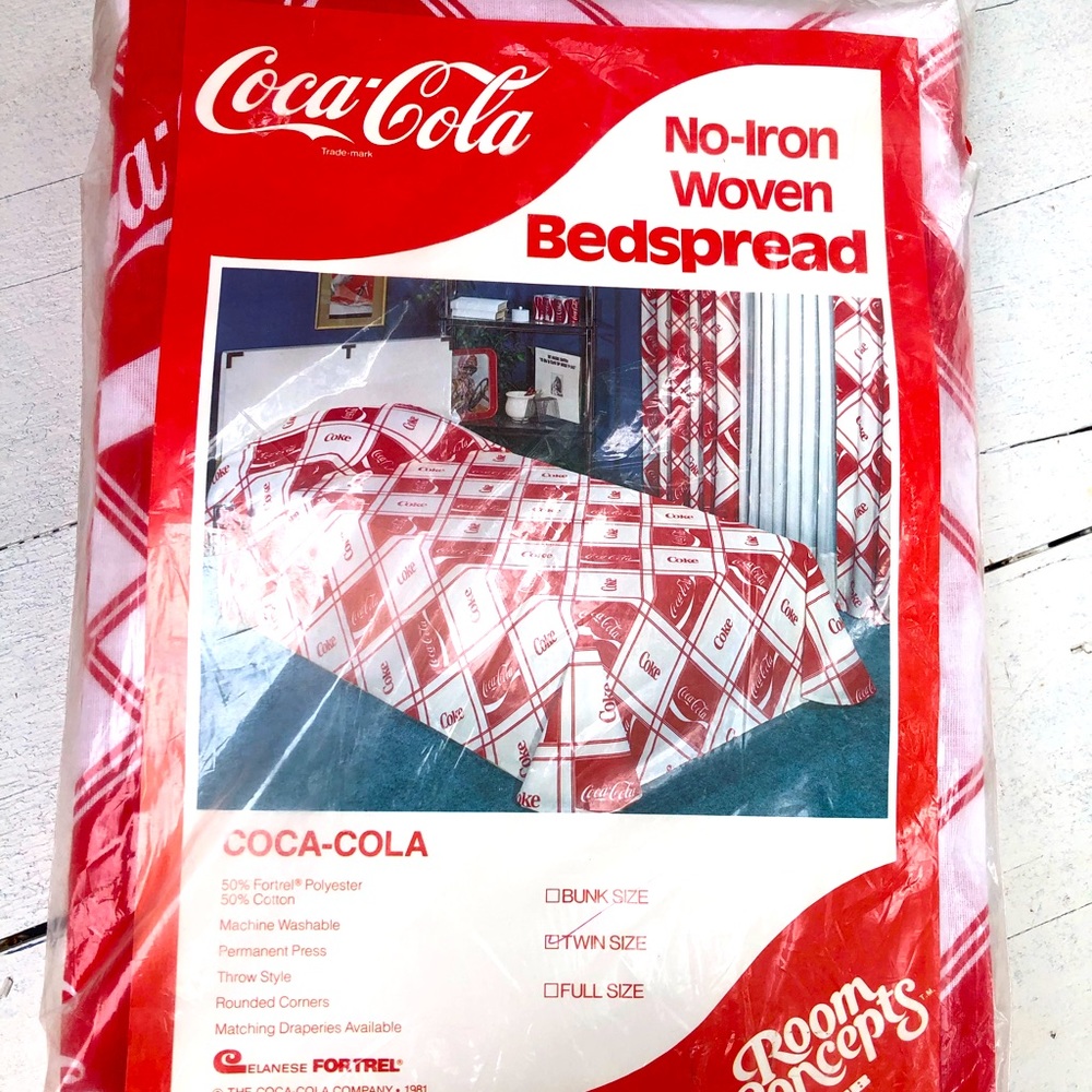 Vintage 1981 Coca Cola Bedspread